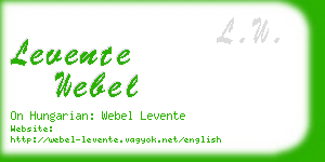 levente webel business card